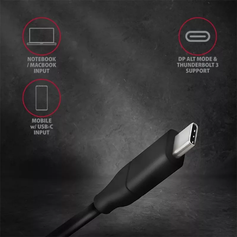 Cabo Axagon RVC-DPC USB-C -> DisplayPort 1,8m 4K/60Hz