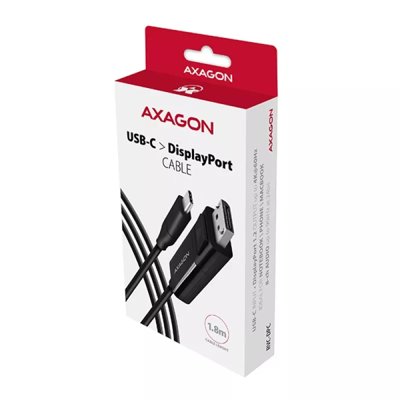 Cabo Axagon RVC-DPC USB-C -> DisplayPort 1,8m 4K/60Hz