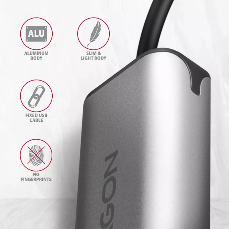 AXAGON ADE-25R adaptador USB-A 3.2 Gen 1 para 2,5 Gigabit Ethernet, cinzento