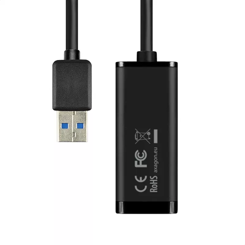 Adaptador Ethernet Gigabit Axagon ADE-SR USB-A, com fios, USB, Ethernet, 1000 Mbit/s, preto