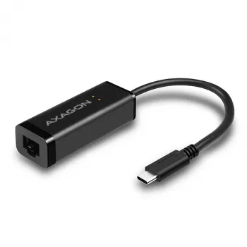 Adaptador Ethernet Gigabit Axagon ADE-SRC USB-C, com fios, USB Type-C, Ethernet, 1000 Mbit/s, preto