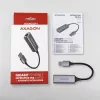 Adaptador USB 3.2 Gen 1 Type-A para Gigabit Ethernet AXAGON ADE-TR — 10/100/1000 Mbps, metal titânio cinzento, 5000 Mbit/s