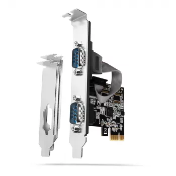 Axagon PCEA-S2N PCIe - adaptador 2x série 250 kbps com SP & LP