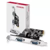 Axagon PCEA-S2N PCIe - adaptador 2x série 250 kbps com SP & LP