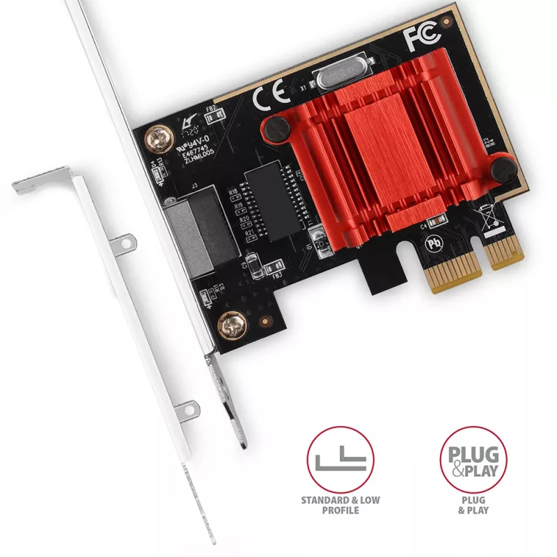 AXAGON PCEE-GIX placa de rede PCIe Gigabit Ethernet, Intel I210-AT