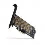 Axagon PCEM2-D PCIe x4 - adaptador para slot M.2 NVMe M-Key + SATA B-Key com SP & LP
