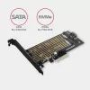 Axagon PCEM2-D PCIe x4 - adaptador para slot M.2 NVMe M-Key + SATA B-Key com SP & LP