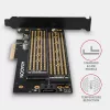 Axagon PCEM2-D PCIe x4 - adaptador para slot M.2 NVMe M-Key + SATA B-Key com SP & LP