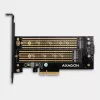 Axagon PCEM2-D PCIe x4 - adaptador para slot M.2 NVMe M-Key + SATA B-Key com SP & LP