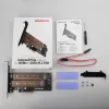 Axagon PCEM2-D PCIe x4 - adaptador para slot M.2 NVMe M-Key + SATA B-Key com SP & LP