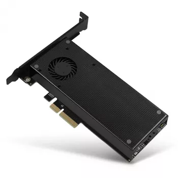 Axagon PCEM2-DC PCIe x4 - adaptador para slot M.2 NVMe M-Key + SATA B-Key com dissipador, SP & LP