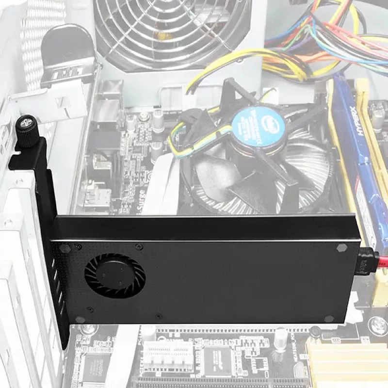 Axagon PCEM2-DC PCIe x4 - adaptador para slot M.2 NVMe M-Key + SATA B-Key com dissipador, SP & LP