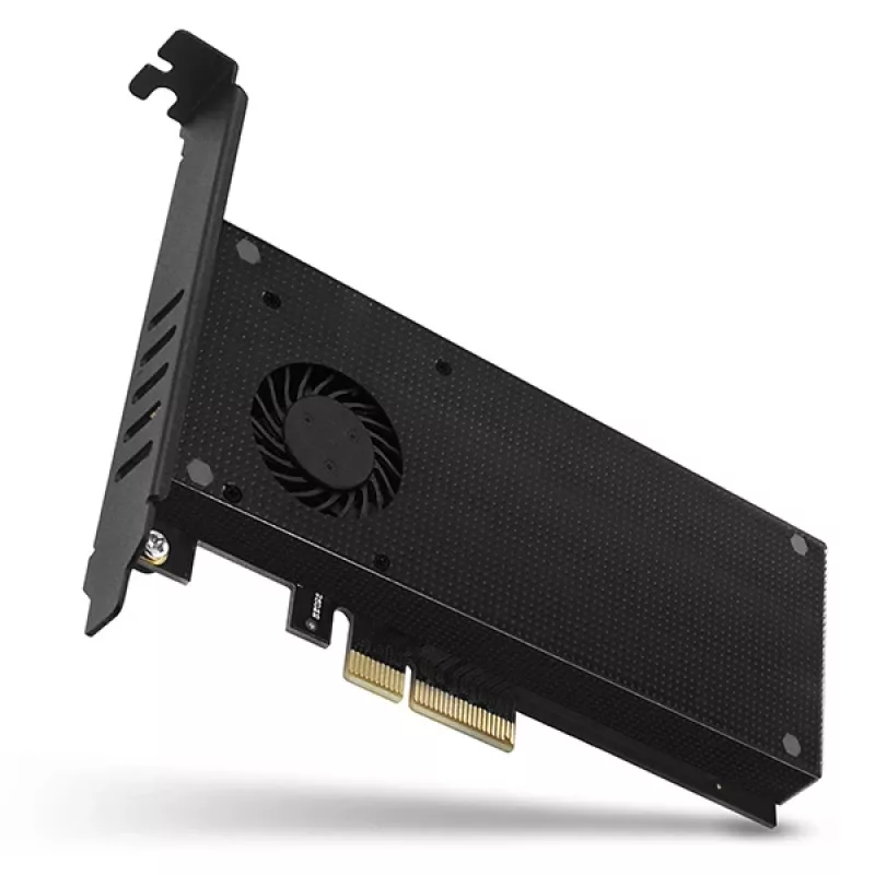 Axagon PCEM2-DC PCIe x4 - adaptador para slot M.2 NVMe M-Key + SATA B-Key com dissipador, SP & LP