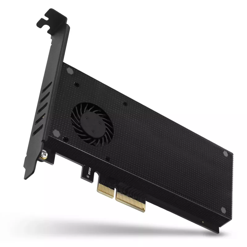 Axagon PCEM2-DC PCIe x4 - adaptador para slot M.2 NVMe M-Key + SATA B-Key com dissipador, SP & LP