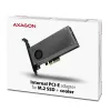 Axagon PCEM2-DC PCIe x4 - adaptador para slot M.2 NVMe M-Key + SATA B-Key com dissipador, SP & LP
