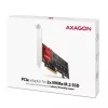 Axagon PCEM2-ND PCIe x8 - adaptador duplo para slot M.2 NVMe M-Key, RAID, dataswitch, com SP & LP