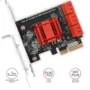 Placa de interface AXAGON PCES-SA6 — PCIe para SATA (ASM1166), 6 Gbit/s, full-height/low-profile, interna