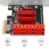 Placa de interface AXAGON PCES-SA6 — PCIe para SATA (ASM1166), 6 Gbit/s, full-height/low-profile, interna