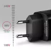 Carregador de parede GaN Axagon ACU-DPQ65 65W, 3 portas (USB-A + duplo USB-C), PD3.0/QC4+/PPS/Apple