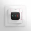 Carregador de parede GaN Axagon ACU-DPQ65 65W, 3 portas (USB-A + duplo USB-C), PD3.0/QC4+/PPS/Apple