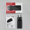 Carregador de parede GaN Axagon ACU-DPQ65 65W, 3 portas (USB-A + duplo USB-C), PD3.0/QC4+/PPS/Apple