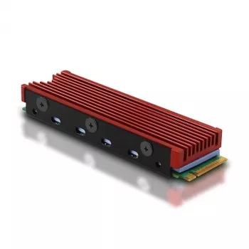 Dissipador passivo de alumínio Axagon CRL-M2 para todas as SSD M.2, tamanho 2280, 12 mm de altura.