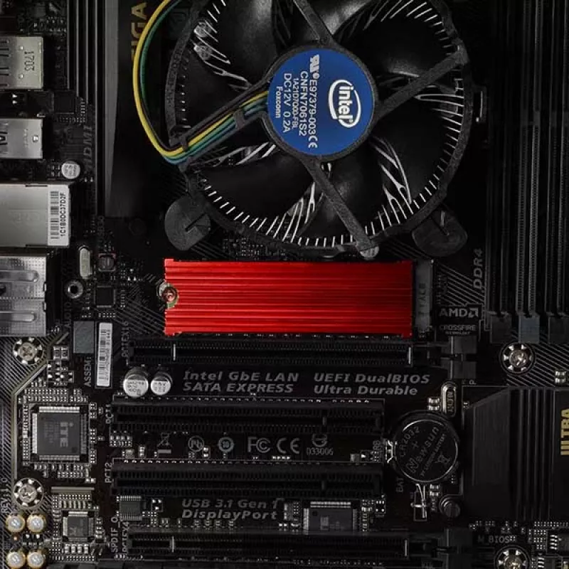Dissipador passivo de alumínio Axagon CRL-M2 para todas as SSD M.2, tamanho 2280, 12 mm de altura.