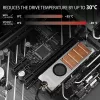 Axagon CLR-M2FAN Dissipador de cobre com ventoinha para unidades M.2-SSD de um e dois lados, tamanho 2280, altura 13 mm.
