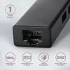 Hub multiporta Axagon HMA-GL3A USB 3.0 Type-A Gbit-LAN 3x USB-A microSD com fio USB 3.2 Gen 1 (3.1 Gen 1) Type-A preto