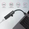 Hub multiporta Axagon HMA-GL3A USB 3.0 Type-A Gbit-LAN 3x USB-A microSD com fio USB 3.2 Gen 1 (3.1 Gen 1) Type-A preto