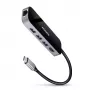 Hub Axagon HMC-6GL USB 3.2 Gen 1, 3x USB-A, HDMI 4K/30Hz, RJ-45, PD 100W, cabo USB-C de 20 cm