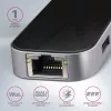 Hub Axagon HMC-6GL USB 3.2 Gen 1, 3x USB-A, HDMI 4K/30Hz, RJ-45, PD 100W, cabo USB-C de 20 cm