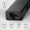 Hub USB-C Axagon HMC-GL3A 3x USB-A Gbit-LAN preto