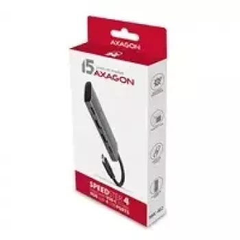 AXAGON HMC-4G2, hub USB-C 3.2 Gen 2 10 Gb/s, portas 2x USB-A + 2x USB-C, cabo USB-C 13cm
