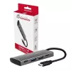 AXAGON HMC-4G2, hub USB-C 3.2 Gen 2 10 Gb/s, portas 2x USB-A + 2x USB-C, cabo USB-C 13cm
