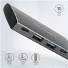 AXAGON HMC-4G2, hub USB-C 3.2 Gen 2 10 Gb/s, portas 2x USB-A + 2x USB-C, cabo USB-C 13cm