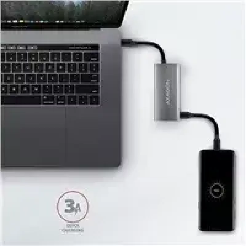 AXAGON HMC-4G2, hub USB-C 3.2 Gen 2 10 Gb/s, portas 2x USB-A + 2x USB-C, cabo USB-C 13cm