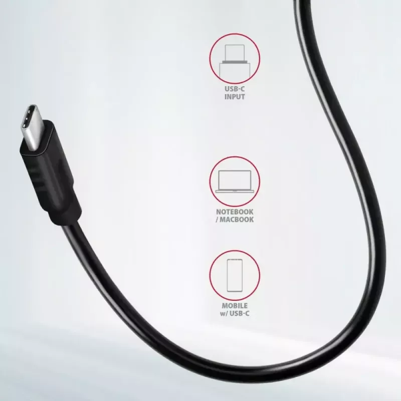 AXAGON HMC-4G2, hub USB-C 3.2 Gen 2 10 Gb/s, portas 2x USB-A + 2x USB-C, cabo USB-C 13cm