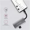 AXAGON HMC-4G2, hub USB-C 3.2 Gen 2 10 Gb/s, portas 2x USB-A + 2x USB-C, cabo USB-C 13cm