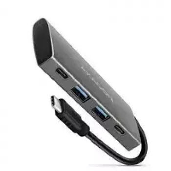 AXAGON HMC-4G2, hub USB-C 3.2 Gen 2 10 Gb/s, portas 2x USB-A + 2x USB-C, cabo USB-C 13cm