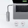 Hub Axagon HMC-5 USB 3.2 Gen 1, 2x USB-A, HDMI, SD/microSD, PD 100W, cabo USB-C de 20 cm
