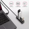 Axagon HUE-M1AL mini-hub 4x USB 3.2 Gen 1, metal, cabo USB-A de 1,2 m
