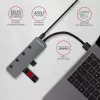 Axagon HUE-MSA Superspeed switch hub USB-A 4x USB 3.0 ativo - 20cm preto USB 3.2 Gen 1 (3.1 Gen 1) Type-A 5000 Mbit/s cinzento