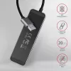 Axagon HUE-MSA Superspeed switch hub USB-A 4x USB 3.0 ativo - 20cm preto USB 3.2 Gen 1 (3.1 Gen 1) Type-A 5000 Mbit/s cinzento