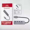 Axagon HUE-MSA Superspeed switch hub USB-A 4x USB 3.0 ativo - 20cm preto USB 3.2 Gen 1 (3.1 Gen 1) Type-A 5000 Mbit/s cinzento