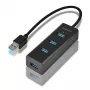 Axagon HUE-S2B hub de carregamento 4x USB 3.0, alimentação via Micro-USB