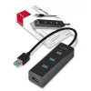 Axagon HUE-S2B hub de carregamento 4x USB 3.0, alimentação via Micro-USB