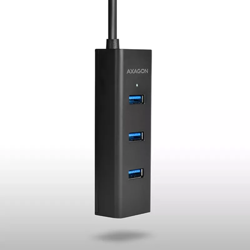 Axagon HUE-S2BL hub de carregamento 4x USB 3.0 com cabo de 1,2 m, alimentação via Micro-USB