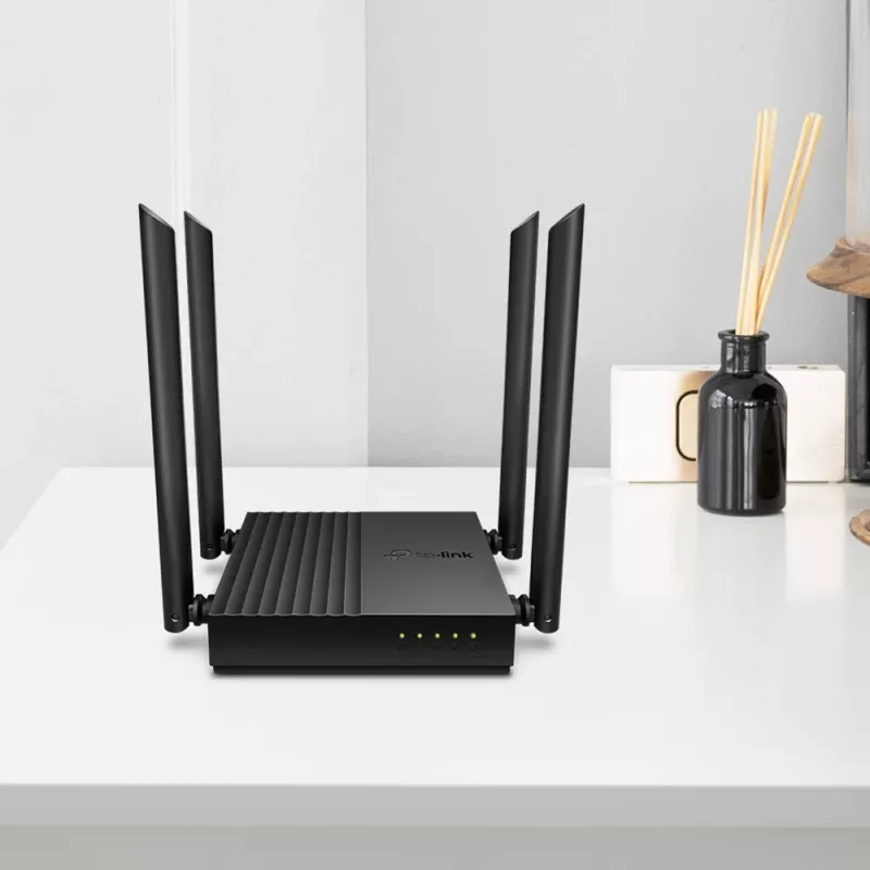 Router wireless TP-Link ARCHER A64 Gigabit Ethernet dual band (2,4 GHz / 5 GHz) preto