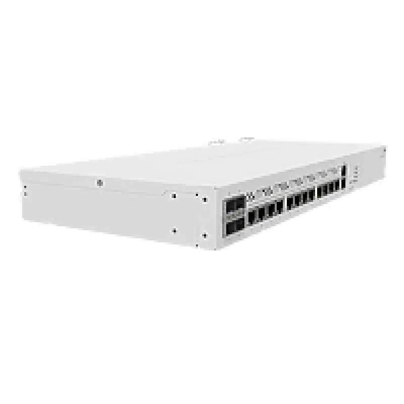 Router com fio MikroTik CCR2116-12G-4S+ — 13x Gigabit RJ-45, 4x SFP+, 2000 MHz, DDR4, branco